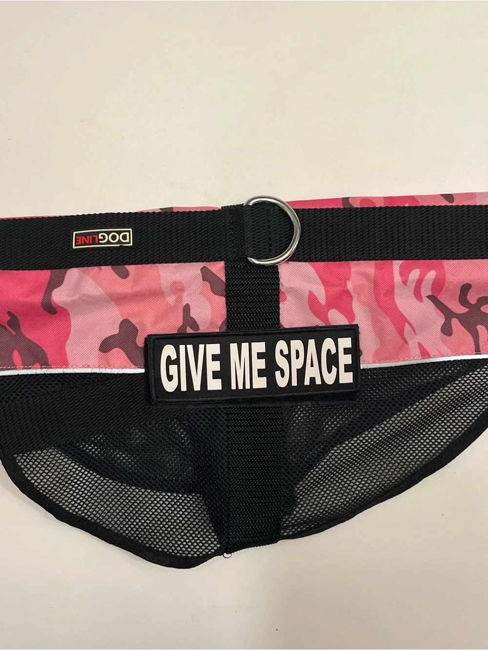 Pink Camouflage 'Give Me Space' Dog Harness